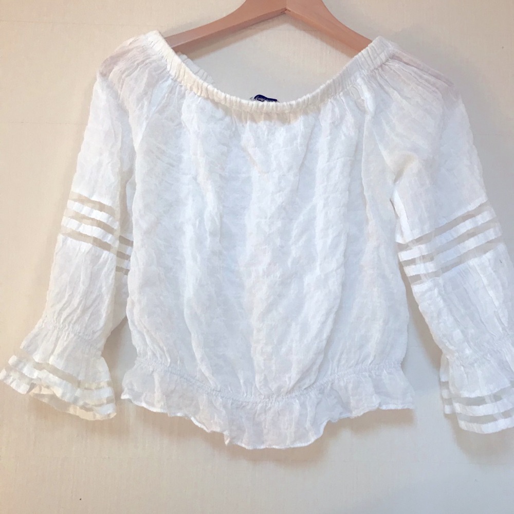 27 Miles White Peasant Style Blouse XS